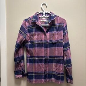 Woolrich Pink & Navy Plaid Button-Down Shirt